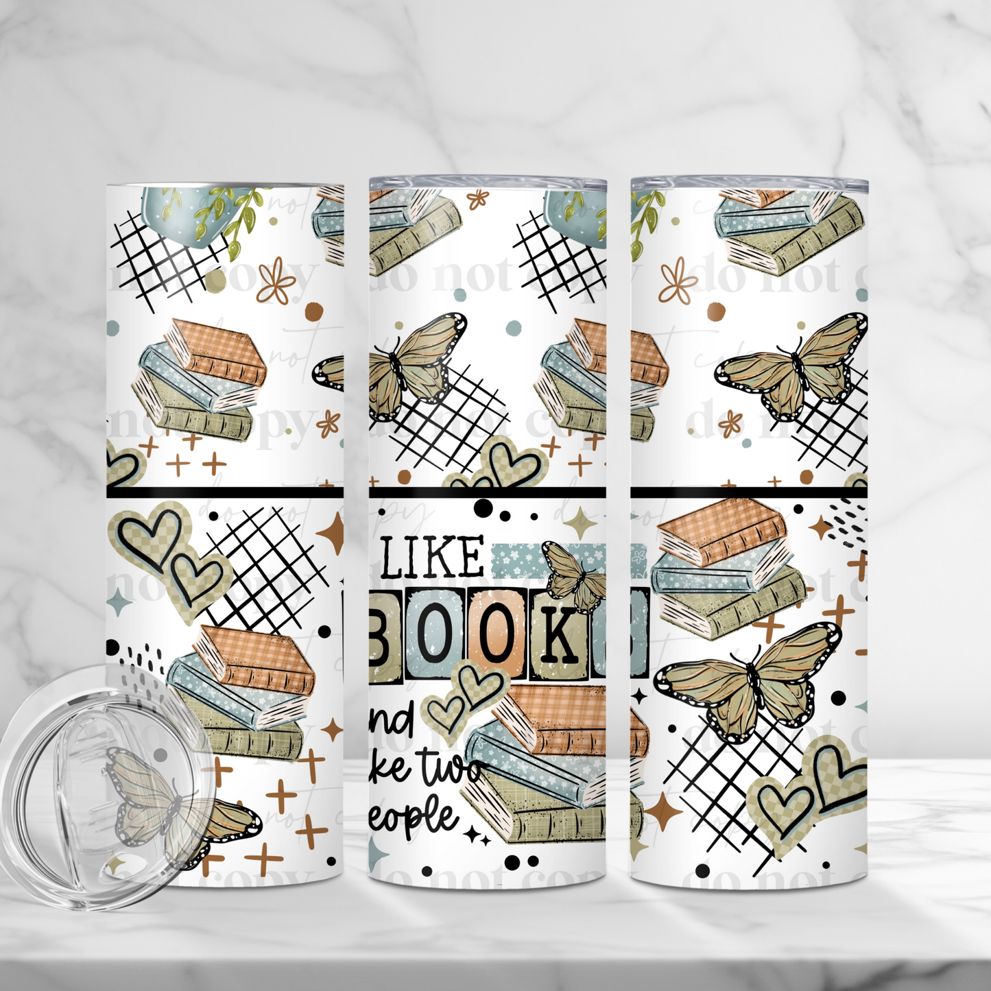 I LIKE BOOKS 20OZ SKINNY TUMBLER