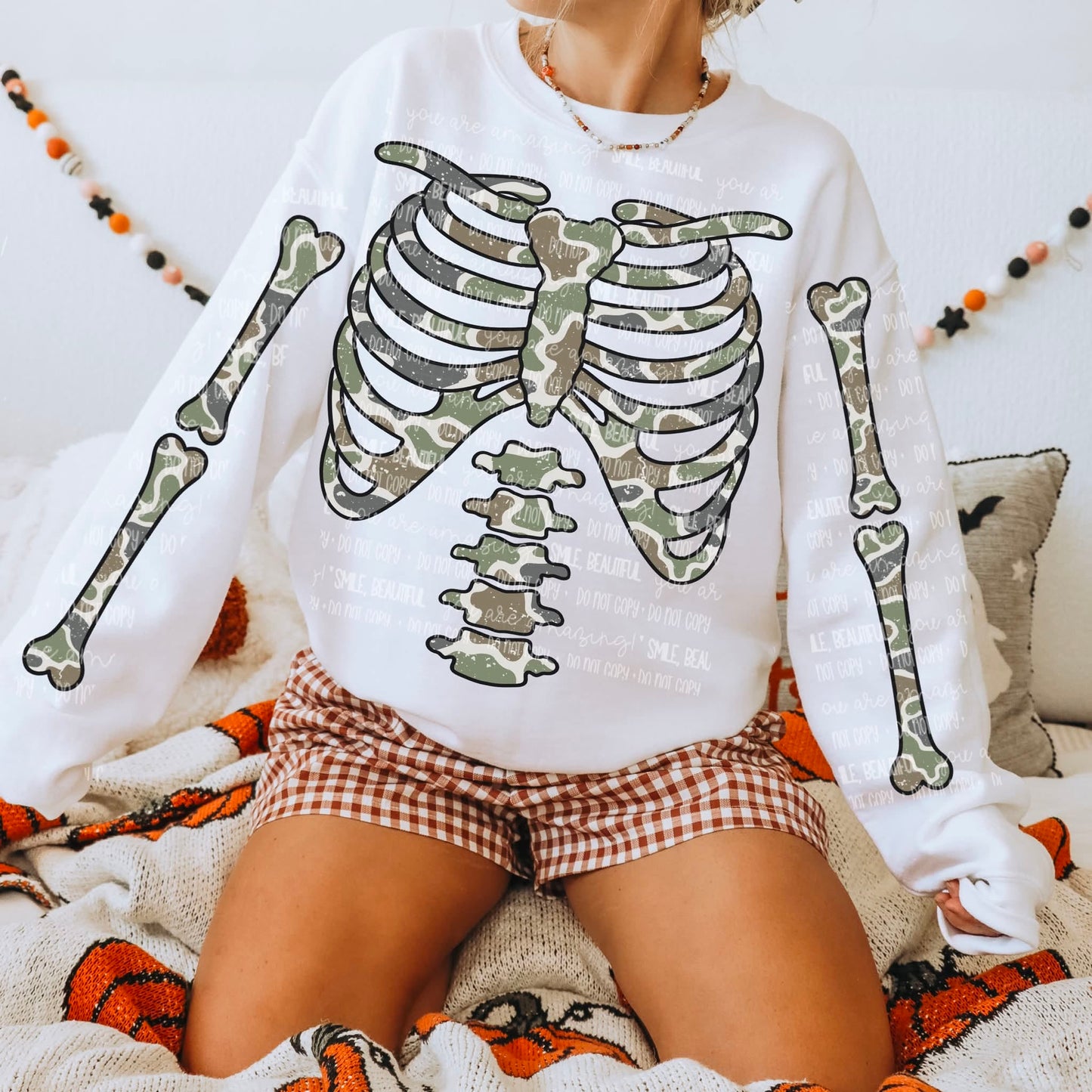 Camo Skeleton DTF Shirt