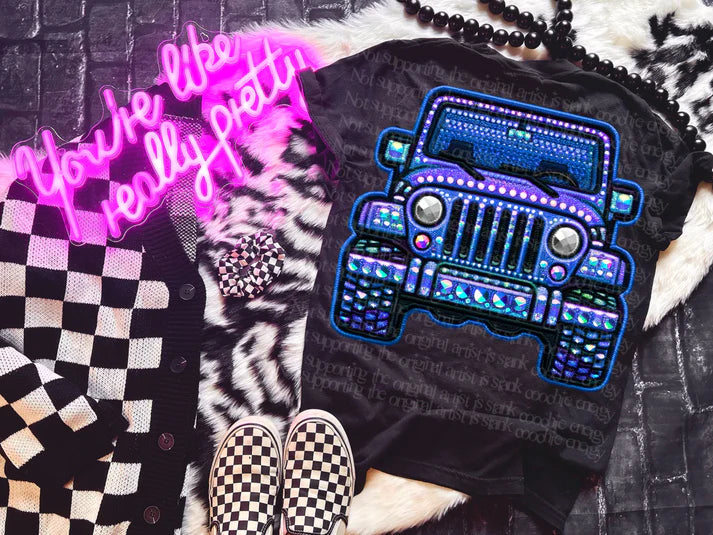 Sparkly Jeep Tshirt