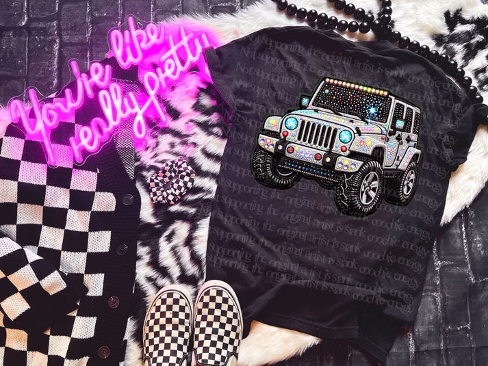 Sparkly Jeep Tshirt