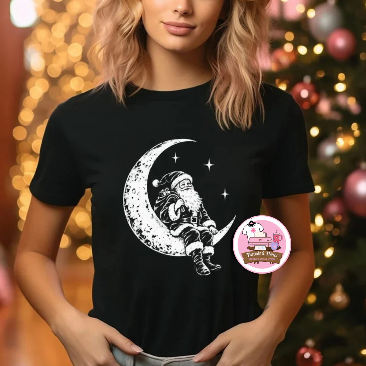 Santa Moon DTF Tshirt