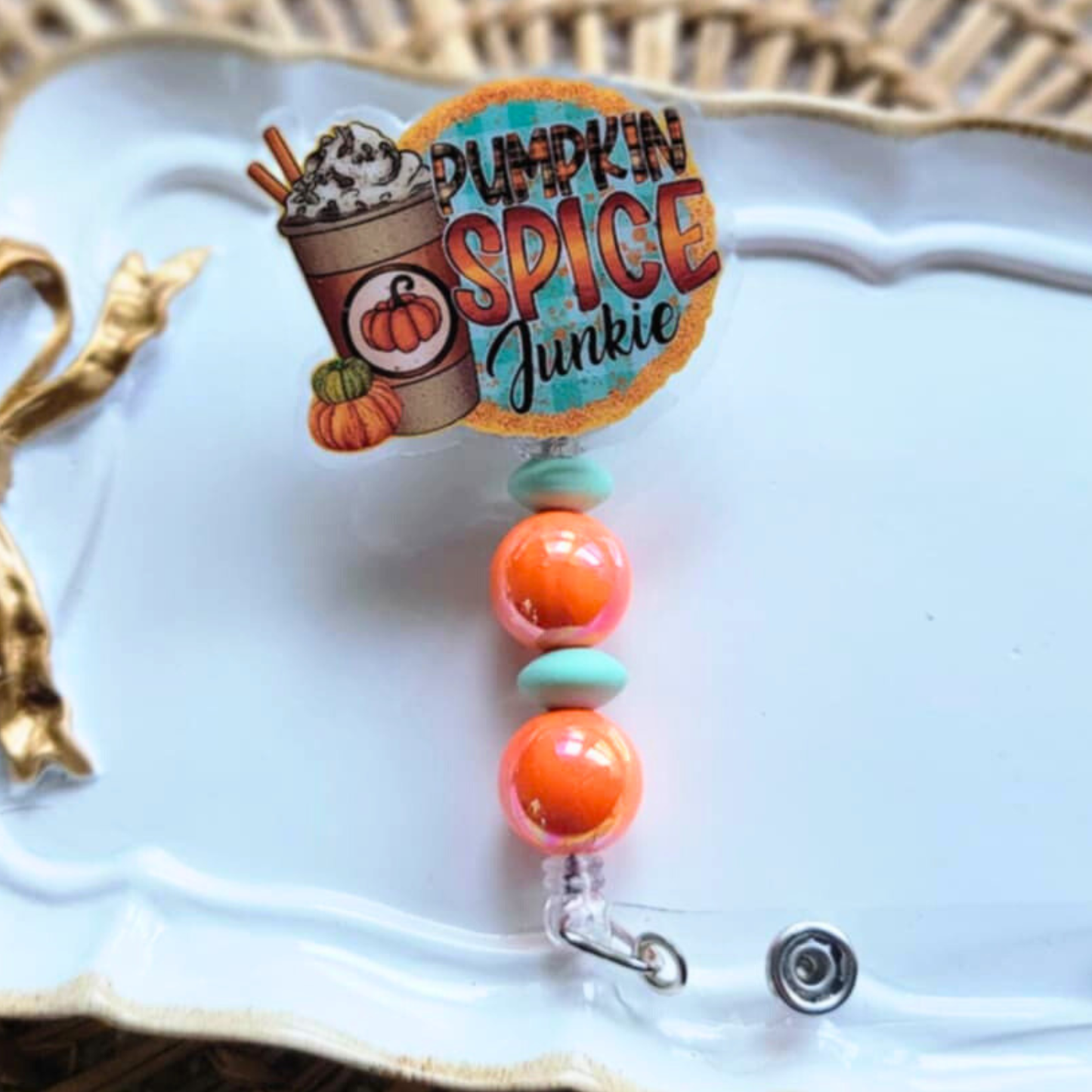 Retractable Beaded Badge Reels