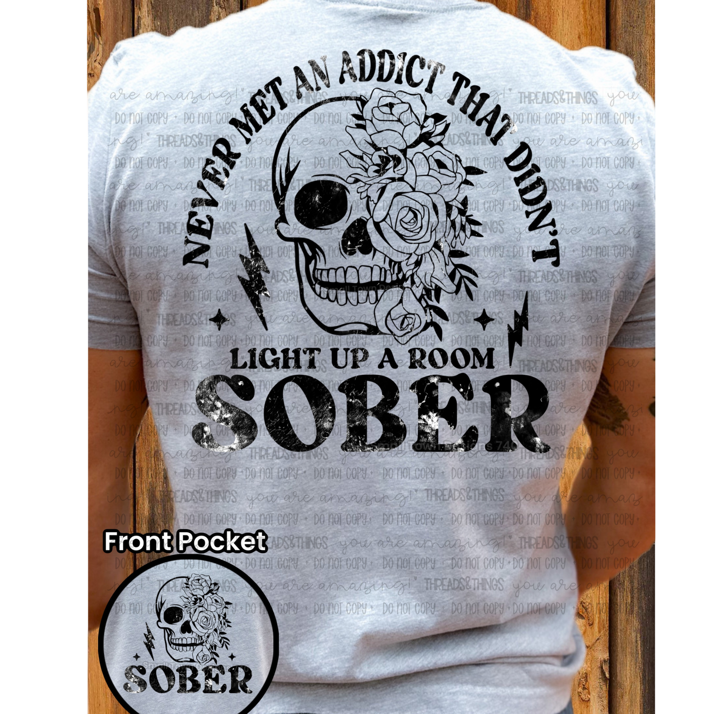 Light Up a Room Front & Back Designs Tshirt