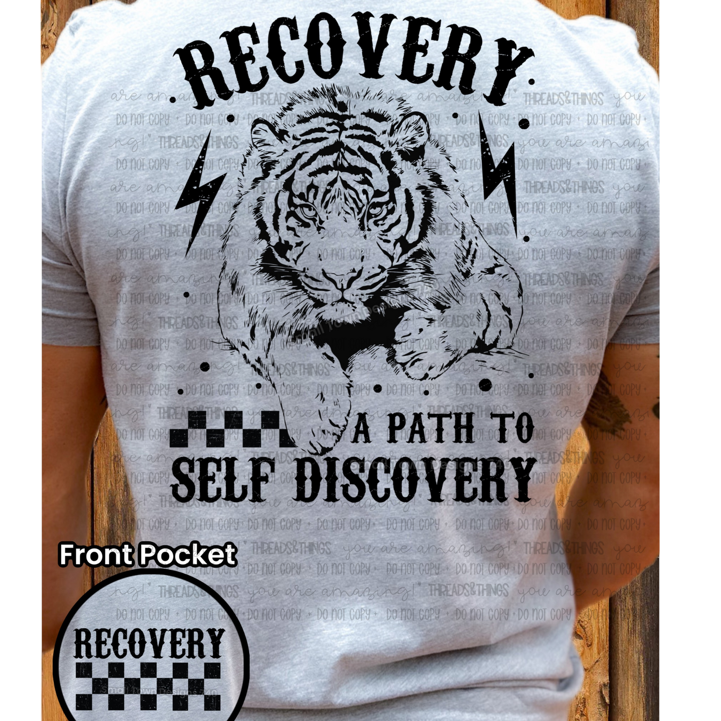 Recovery Front & Back Designs Tshirt
