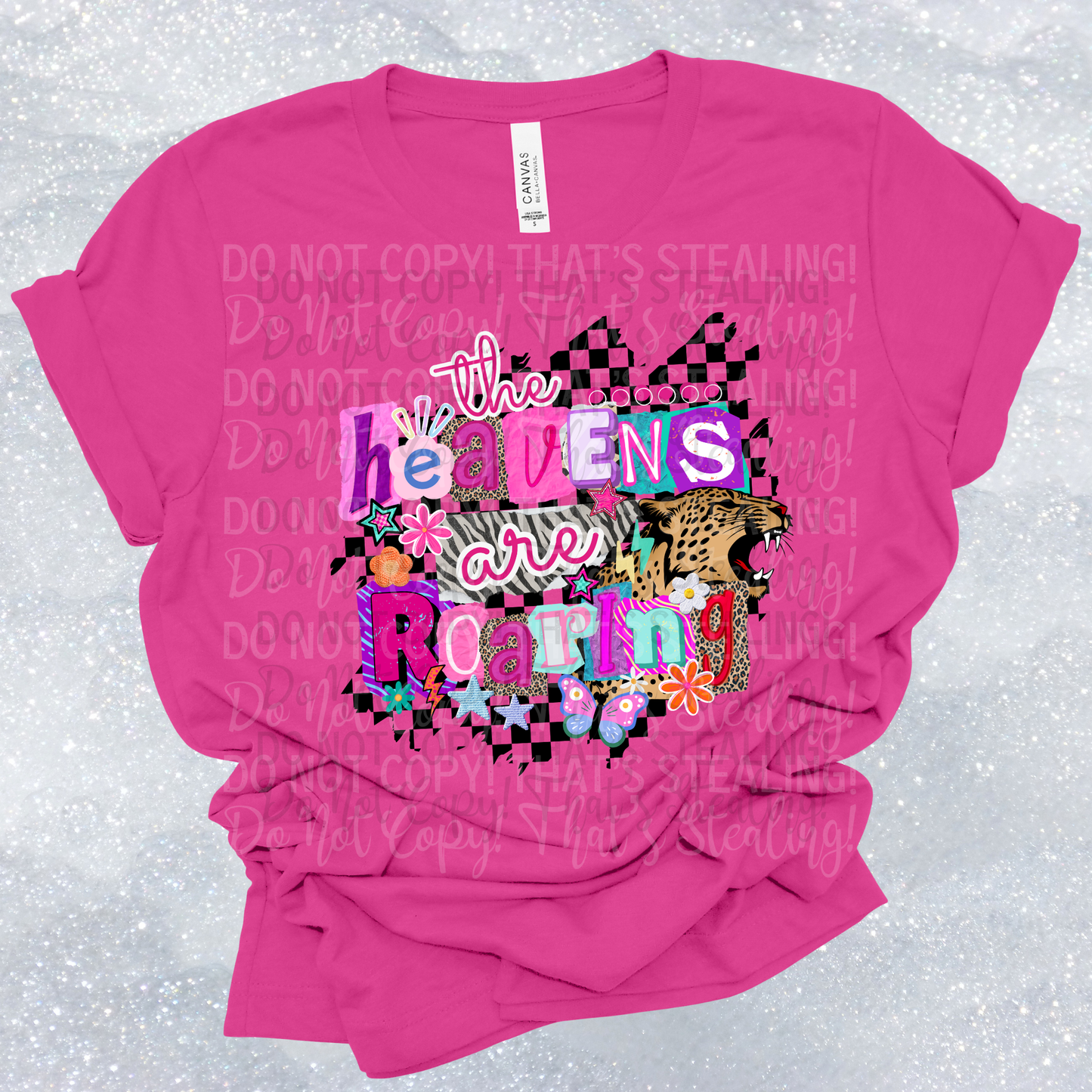 The Heavens are Roaring Checkered DTF Tshirt