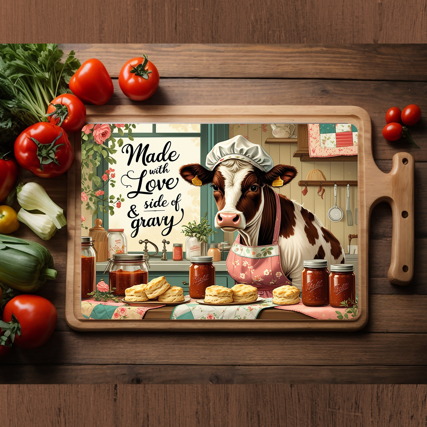 Made With Love Glass Cutting Board