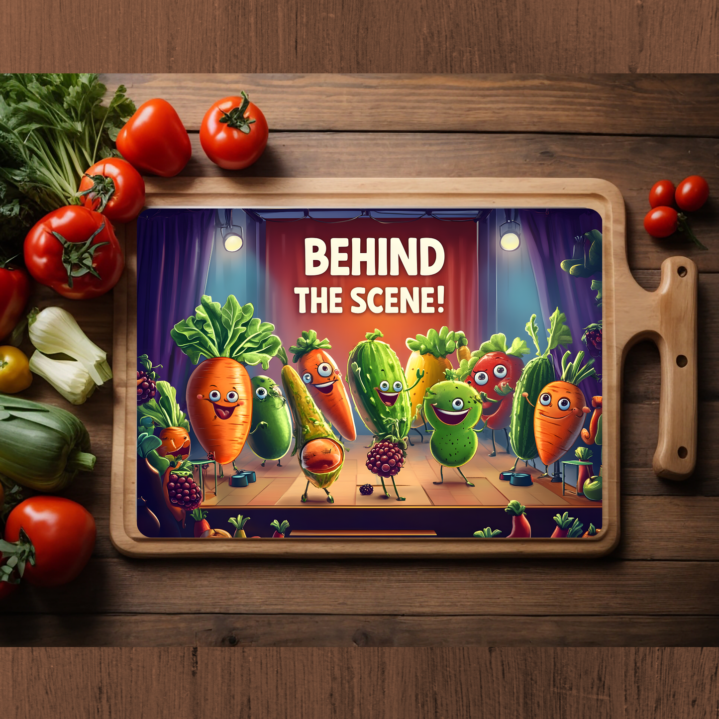 Behind the Scene Glass Cutting Board