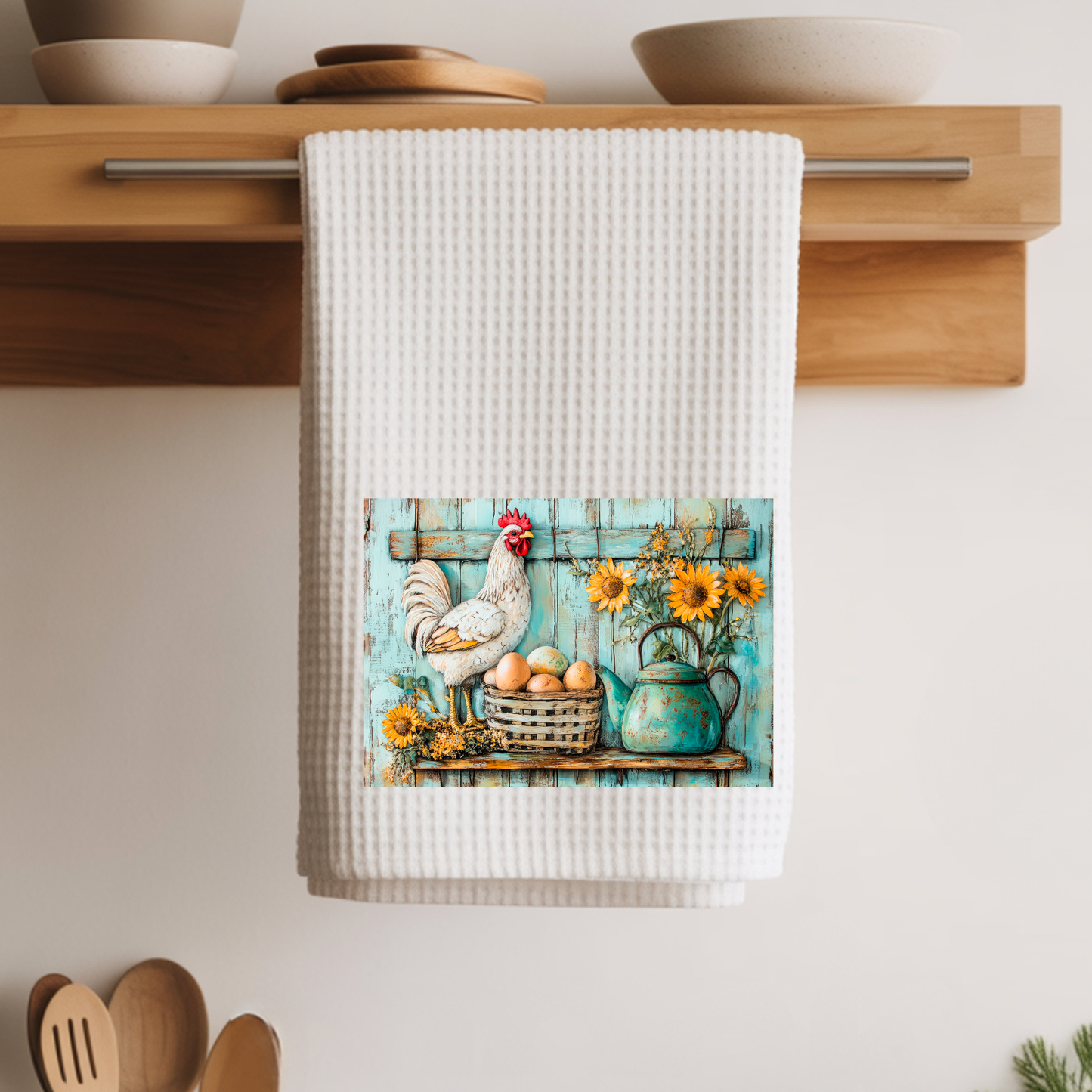 Basket of Eggs Kitchen Towel