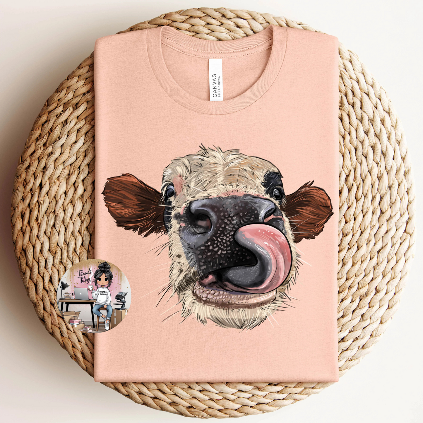 Cow Kisses DTF T-Shirt