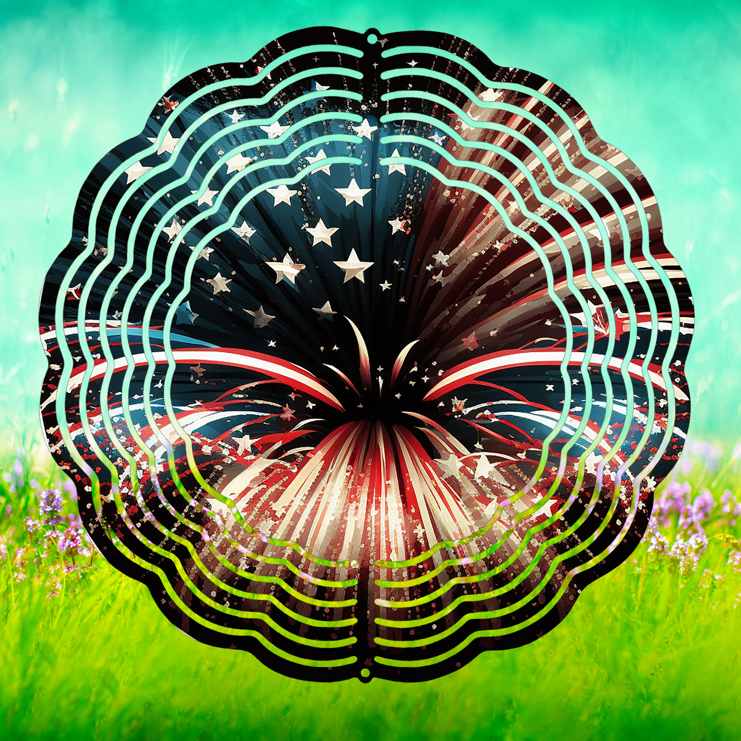 Fireworks in the USA Wind Spinner