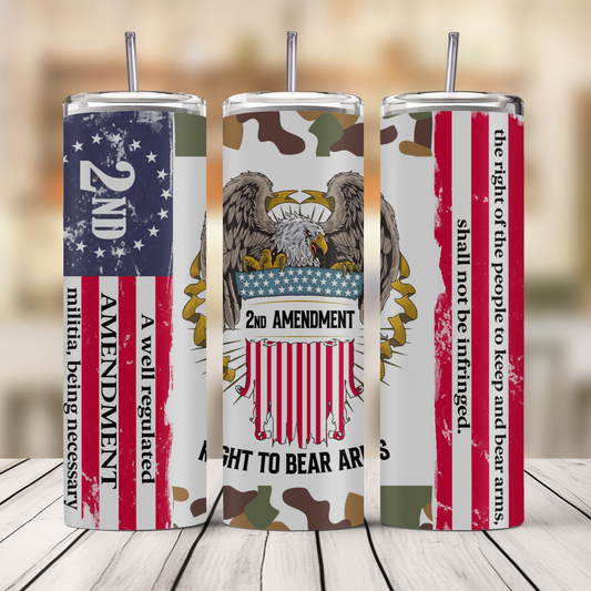 2nd Amendment  20oz Skinny Tumbler