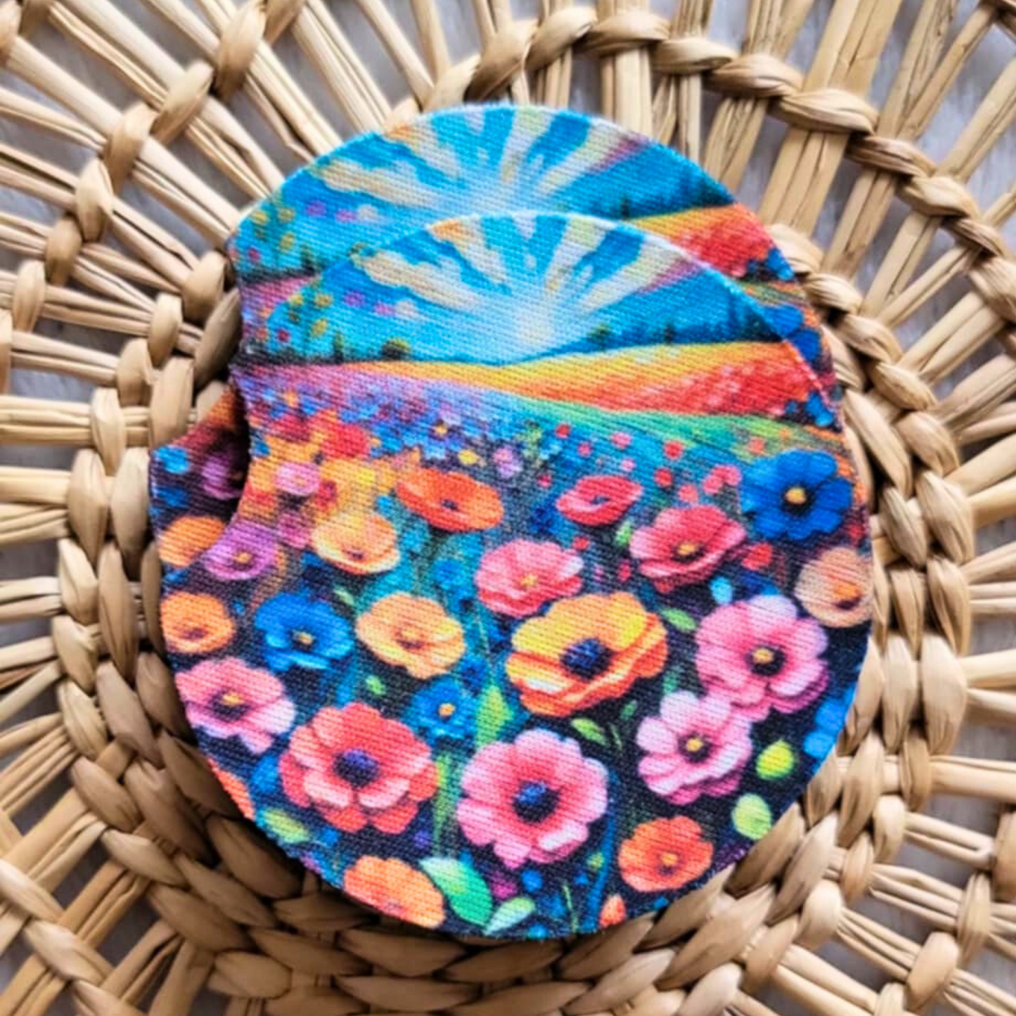 Field of Flowers Neoprene Car Coasters