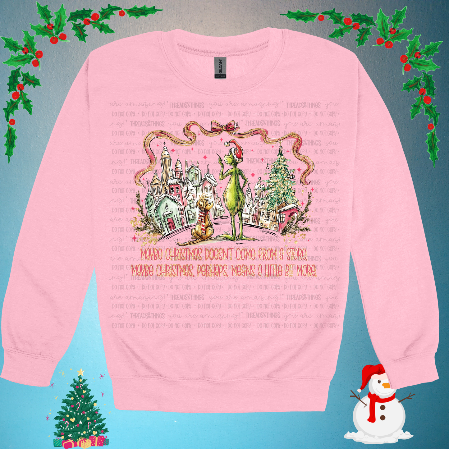 Christmas Doesn't Come From a Store DTF Crewneck Sweatshirt