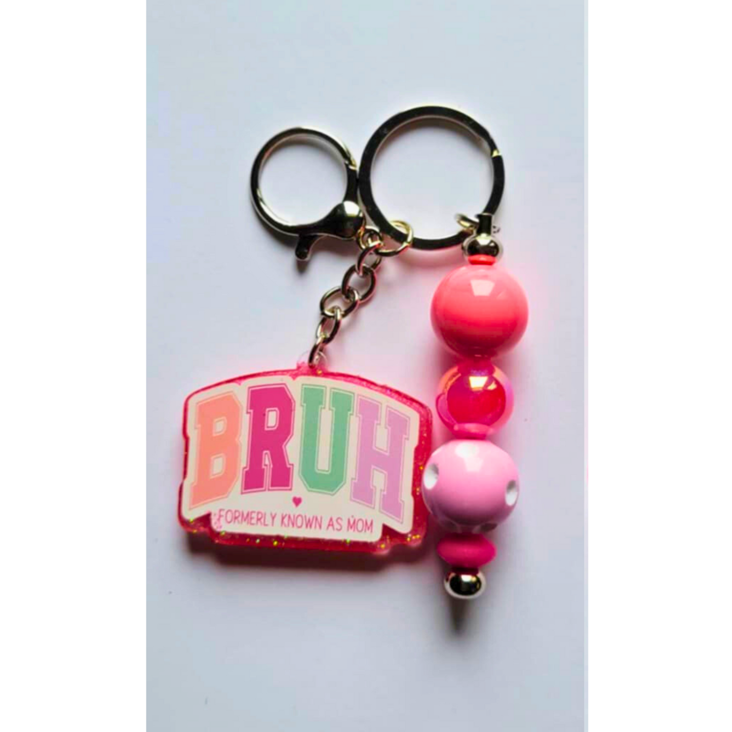 Bruh Beaded Key Chain