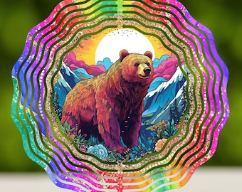 Bear in the Mountains 3D Wind Spinner