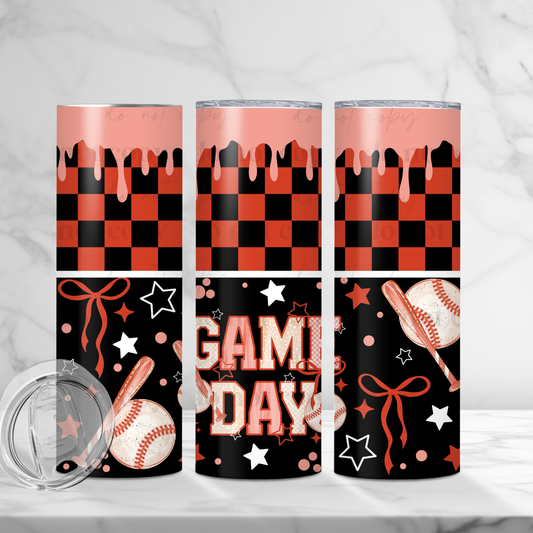 GAME DAY BASEBALL 20OZ SKINNY TUMBLER