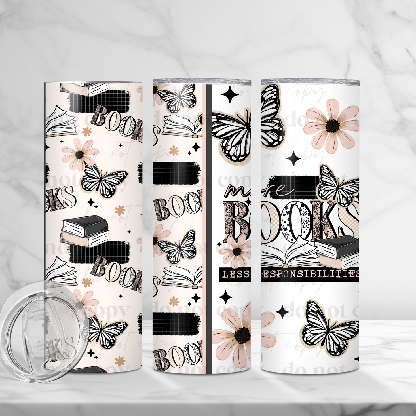 MORE BOOKS 20OZ SKINNY TUMBLER