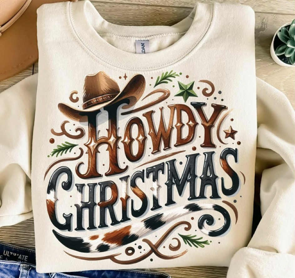 Howdy Christmas Crewneck Sweatshirt