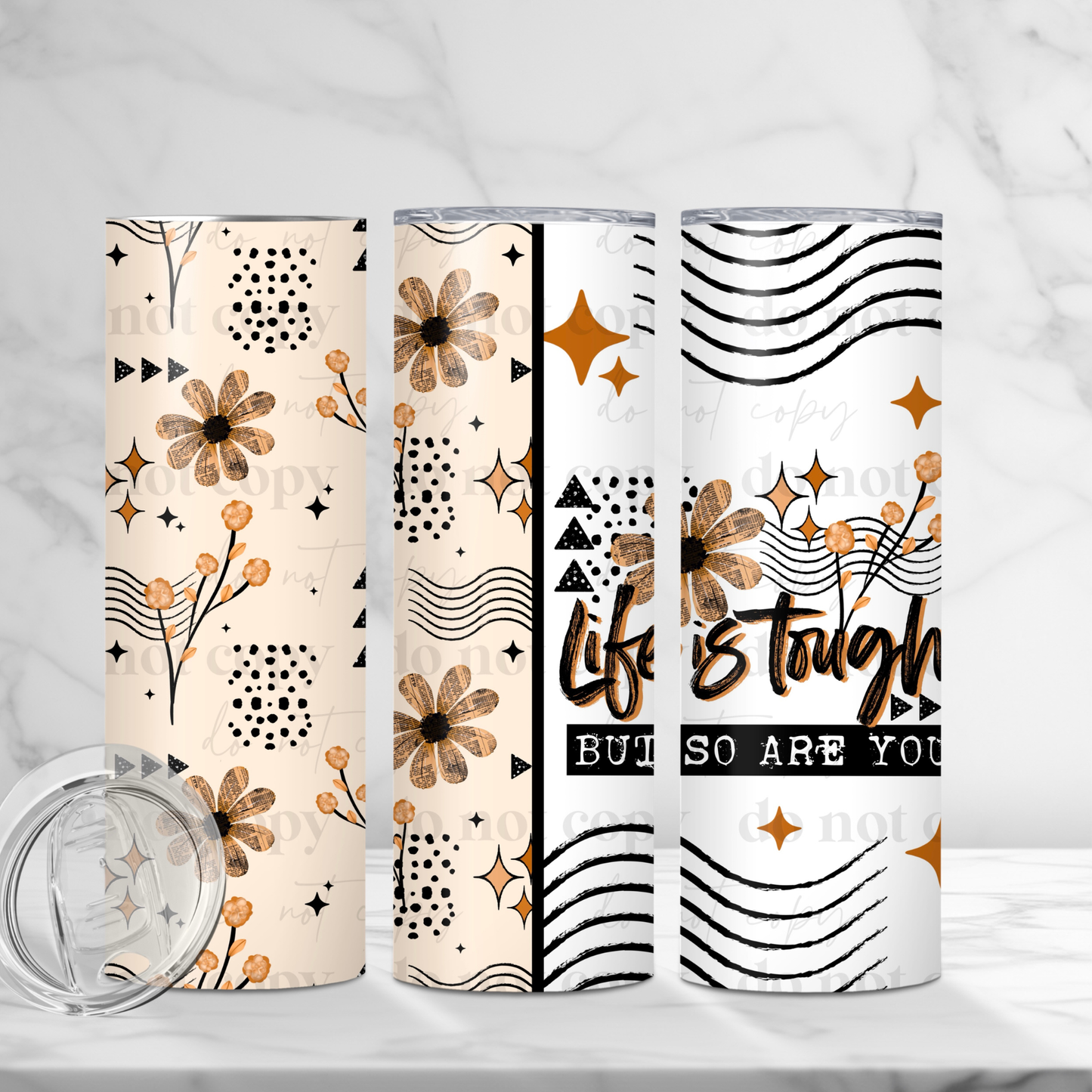 LIFE IS TOUGH 20OZ SKINNY TUMBLER