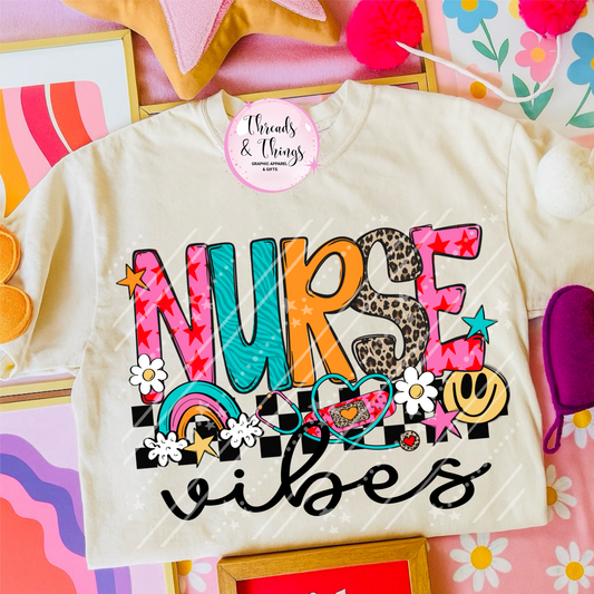 Nurse Vibes DTF Tee