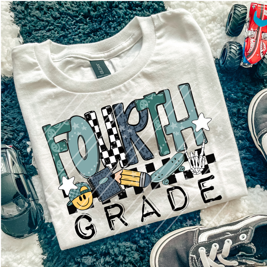 Fourth Grade DTF Tshirt- green