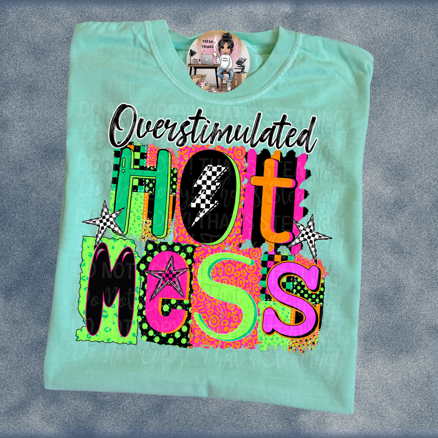 Over Stimulated DTF Tshirt