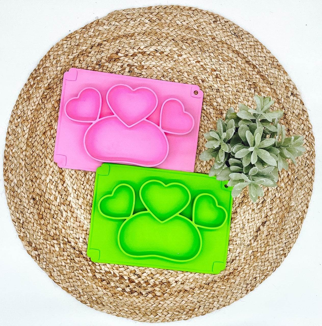 RTS: Kids Silicone Heart Bento Box Placemats