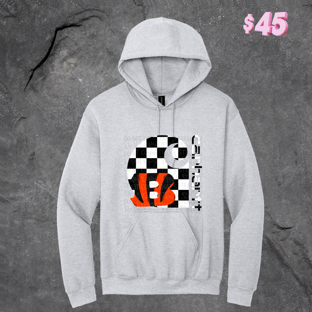 CB Checkered Background DTF Crewneck