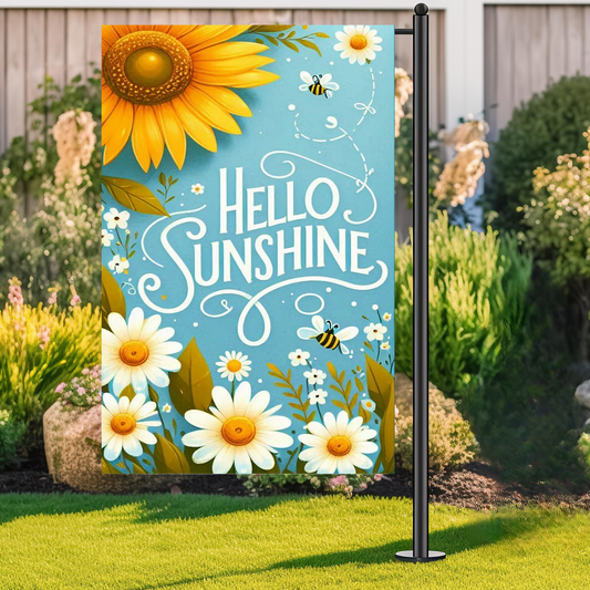 Hello Sunshine Garden Flag