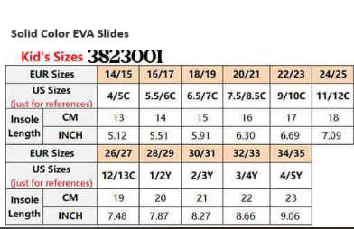 RTS: Kids and Adult Print EVA Slides-