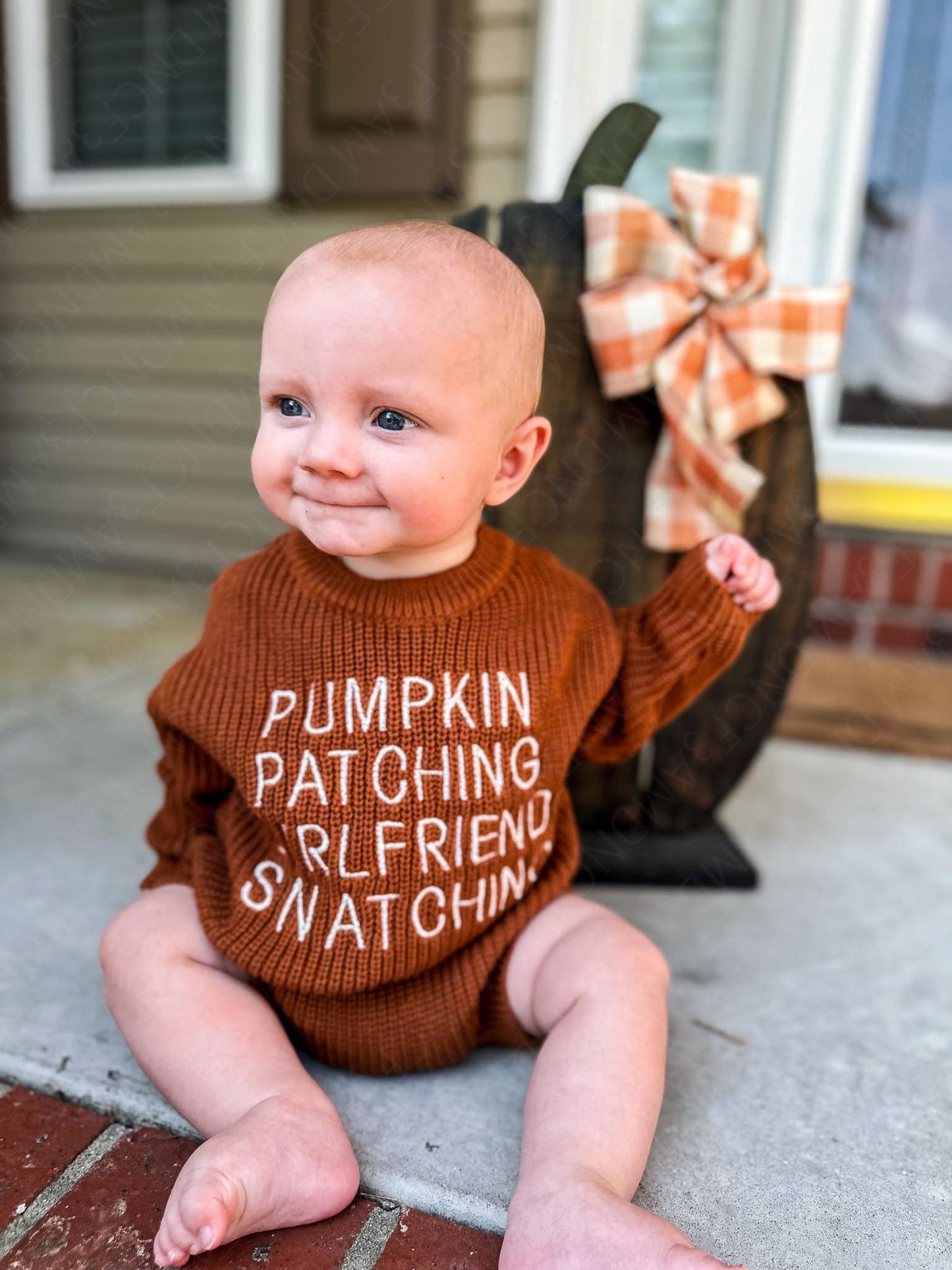 RTS: Pumpkin Patch Knit Onesie and Sweater