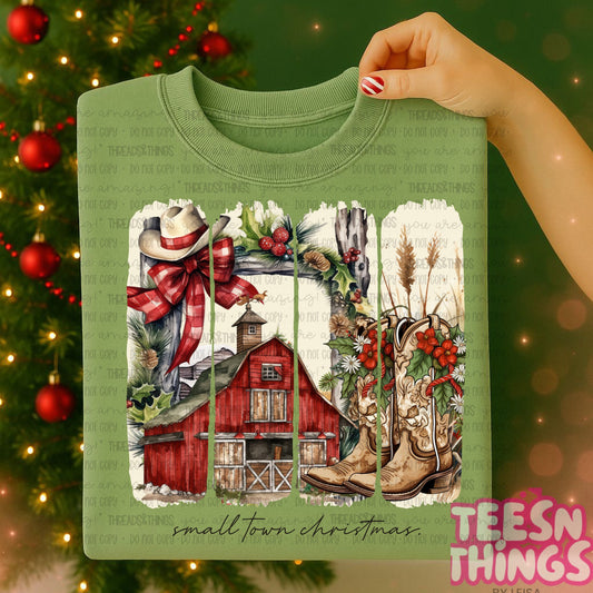 Small Town Christmas DTF Tee