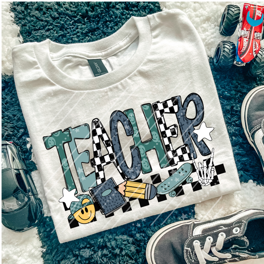 Teacher DTF Tee -green