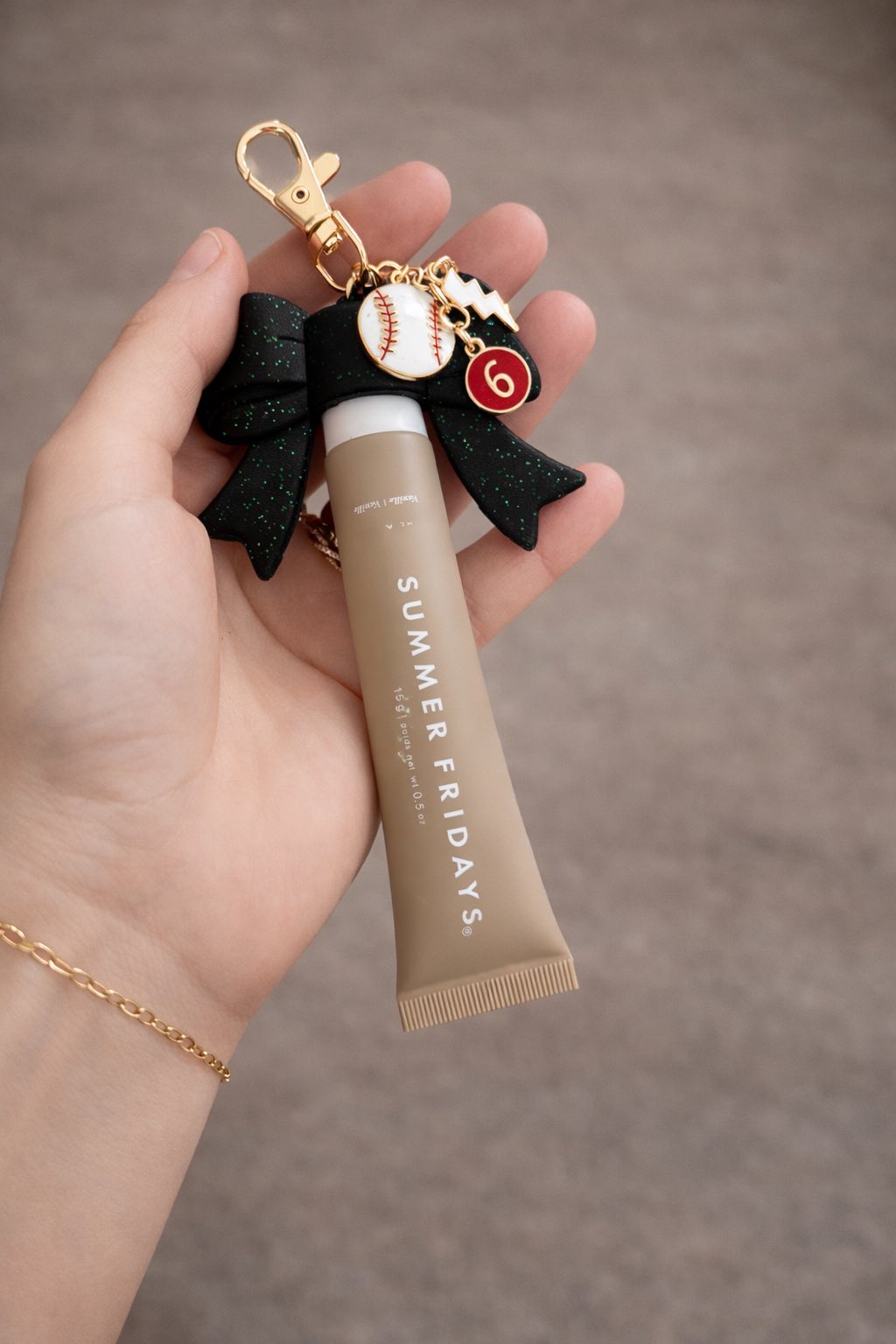 RTS :Keychain Lip Balm Bow Topper Only!
