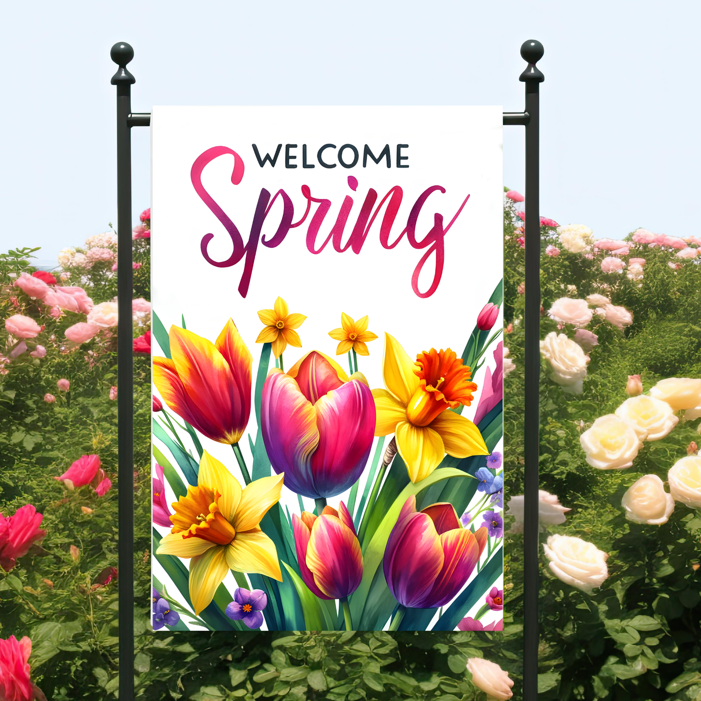 Spring Flowers Garden Flag