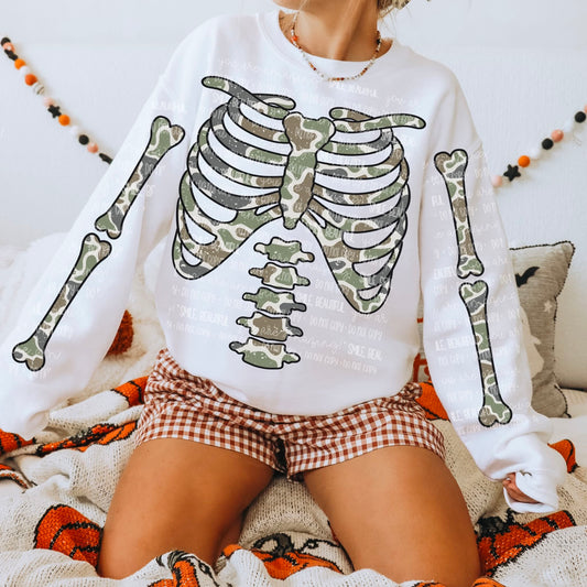 Camo Skeleton DTF Shirt