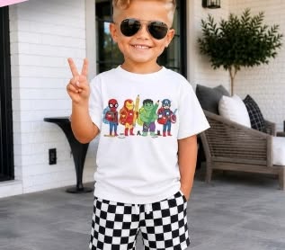 Super Heros Youth Tees