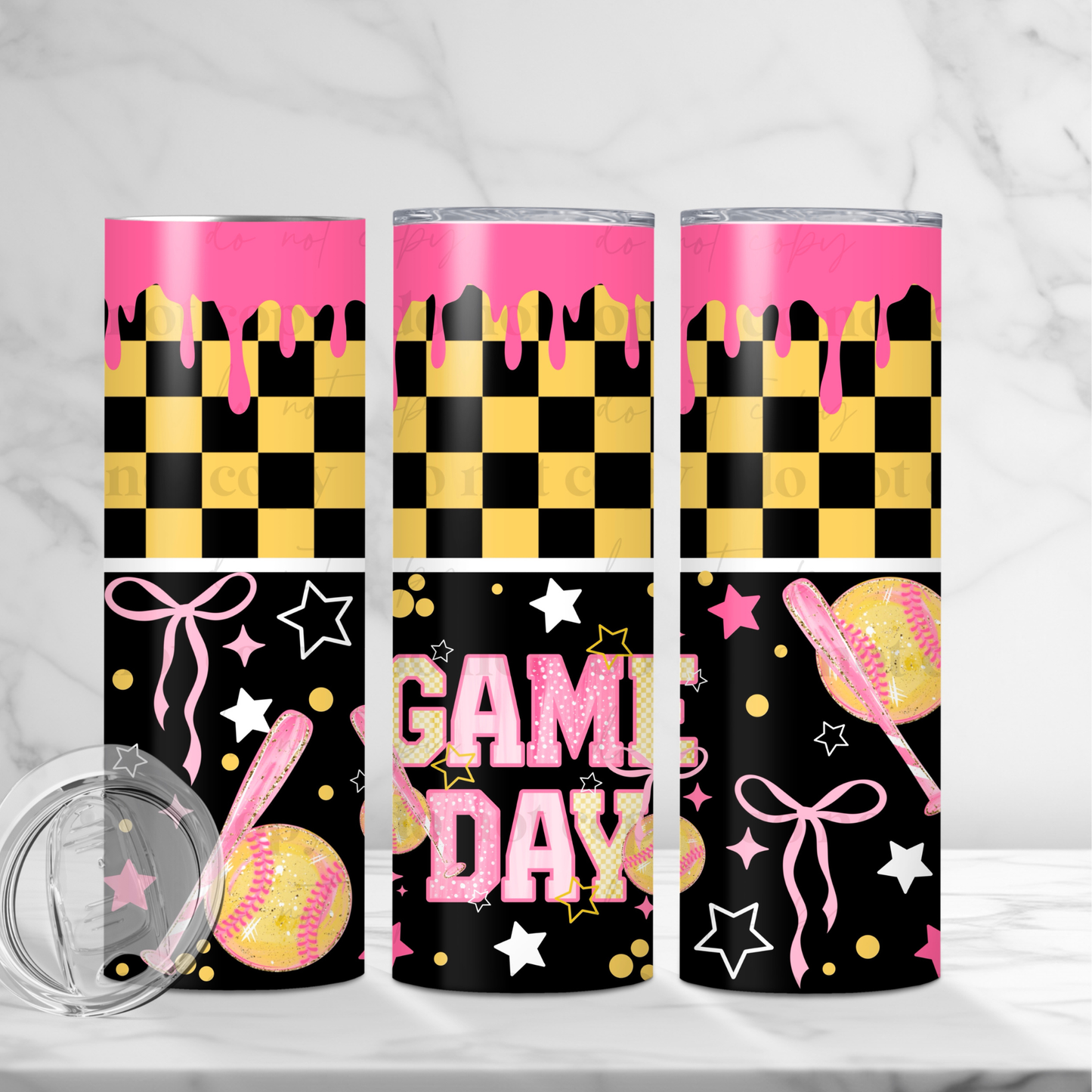GAME DAY SOFTBALL 20OZ SKINNY TUMBLER
