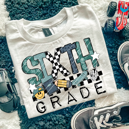 Sixth Grade DTF Tshirt- green