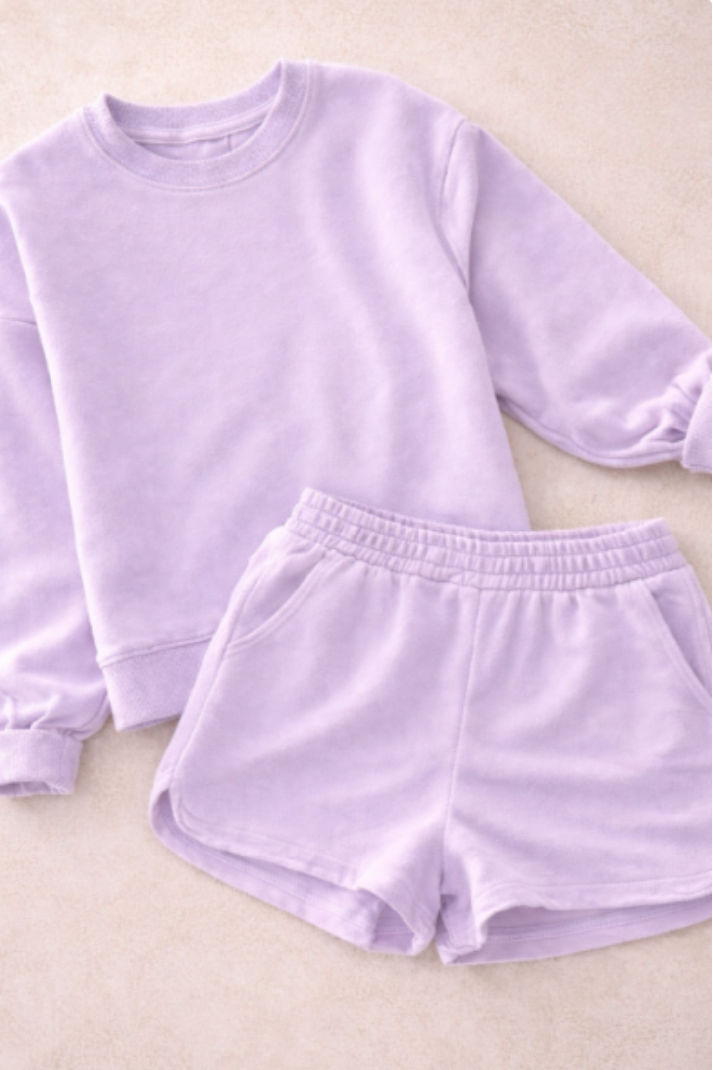 rts: zenana fleece sweatshirt and short set