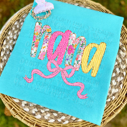 Custom Floral Name Tshirt