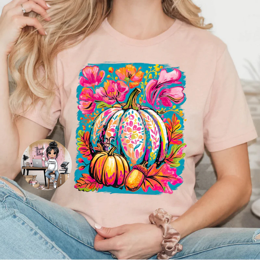 OVERSIZED Painted Fall Pumpkin