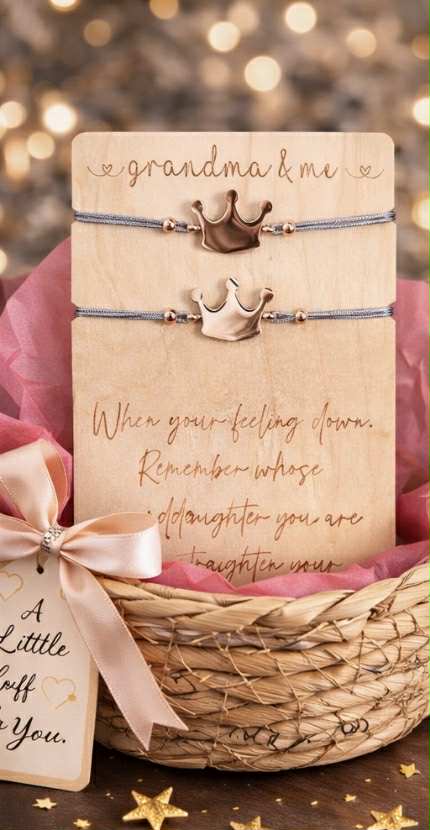 RTS: Crown Bond Bracelet Set - Grandmother & Granddaughter