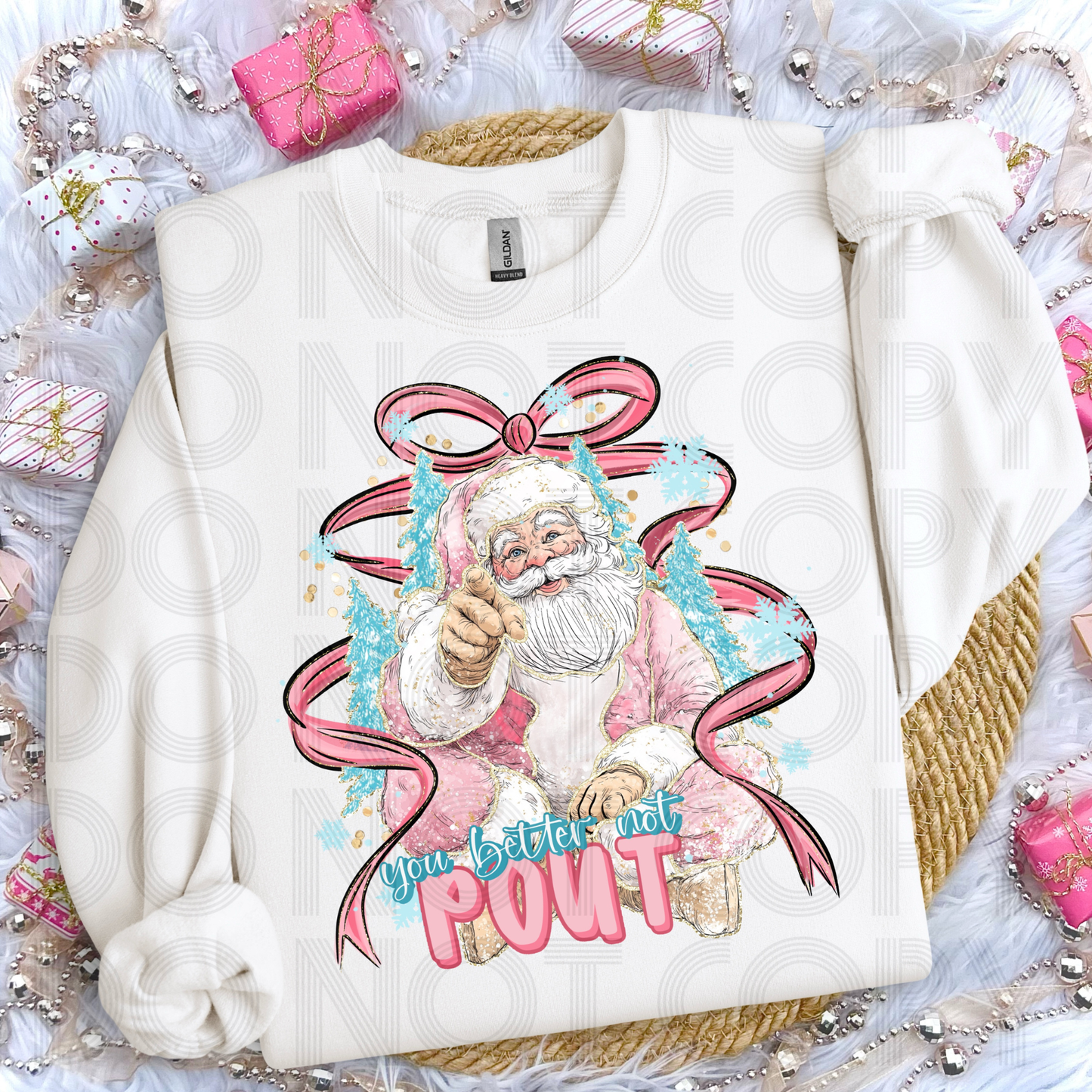 You Better Not Pout DTF Crewneck Sweatshirt