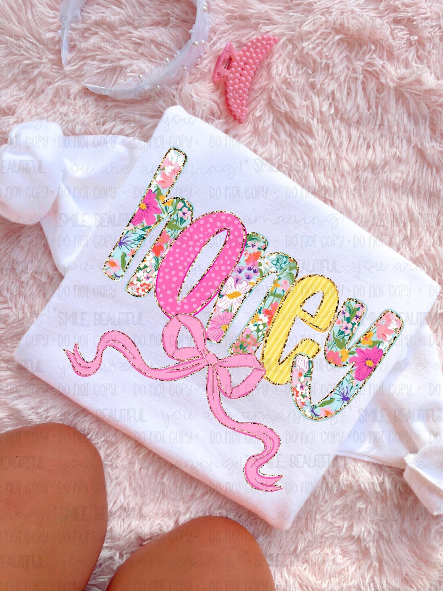 Custom Floral Name Tshirt