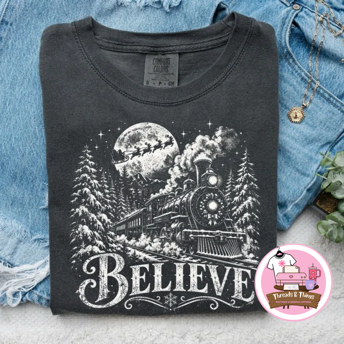 Believe Train DTF Tshirt