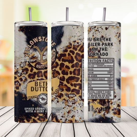 BD Nutrition Facts 20oz Skinny Tumbler