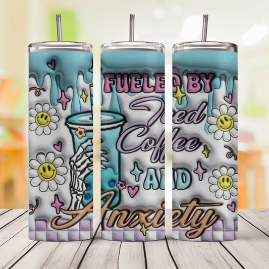 Fueled By Iced Coffee 20oz Skinny Tumbler