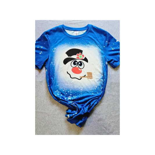 Snowman Bleach Look Tshirt