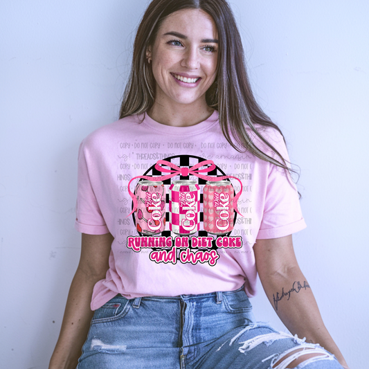 RUNNING ON CHAOS DTF TSHIRT